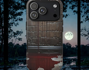 Gothic Macabre Art Phone Case, Gruesome Tech Decor for Horror Enthusiasts