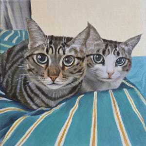 Peinture à l'huile pour portrait personnalisé à partir d'une photo, portrait peint à la main sur commande, peinture à l'huile pour portrait d'animal de compagnie, occasion spéciale/cadeaux personnalisés