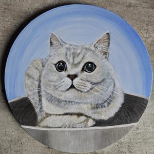 Portrait personnalisé peinture à l'huile à partir d'une photo, portrait peint à la main sur commande, portrait de chat, portrait d'animal de compagnie, occasion spéciale/cadeaux personnalisés