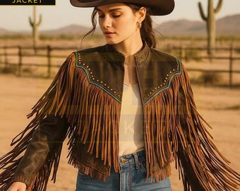 Vintage 1960s Trego's Westwear Fringe Leather Jacket / Fringe