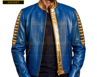 Chaqueta de cuero para cosplay de Vault 33, chaqueta azul Lucy para hombre y mujer, ideal como regalo para los amantes de los disfraces.