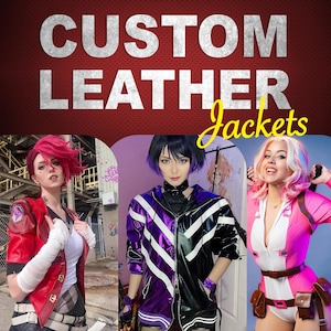 Customized Leather Jacket, Personalized Cosplay Commision for Men & Women, Custom Gift for Anime And Comic Fans