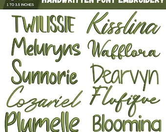 SX Cursive Maschinenstickerei, Monogramm Schreibschrift, Plattstich, PES DST, Boho Signaturschrift, 6 Größen, Instant Download