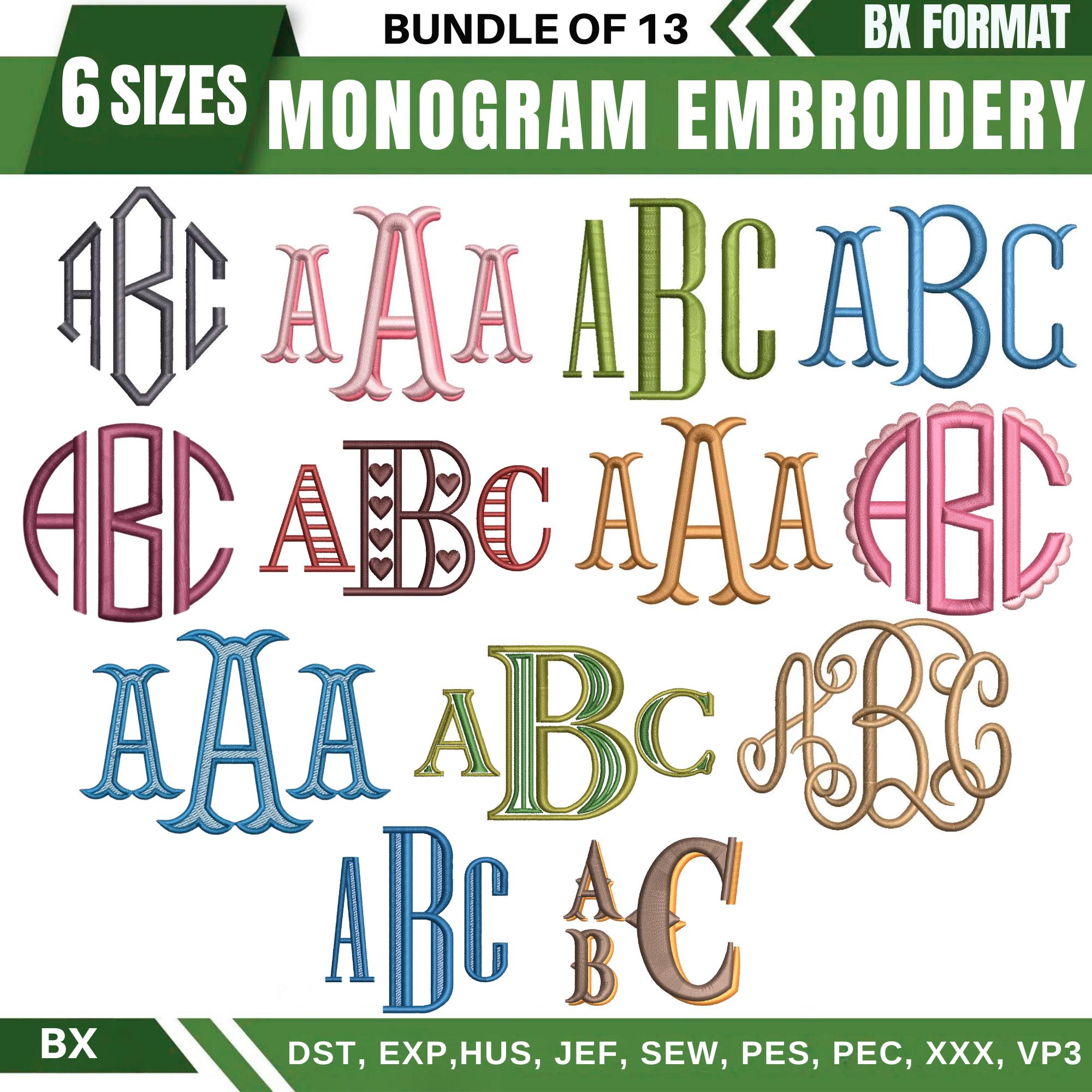 SEVEN DESIGNERS IN MONOGRAM / F．Baudot BX Monogram Embroidery Designs, Fishtail Monogram Machine