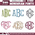 BX Embroidery Monogram Designs, Modern Fishtail Monogram Machine Embroidery Font, Bundle of 6, Classical, Circular,6 Sizes, Instant Download