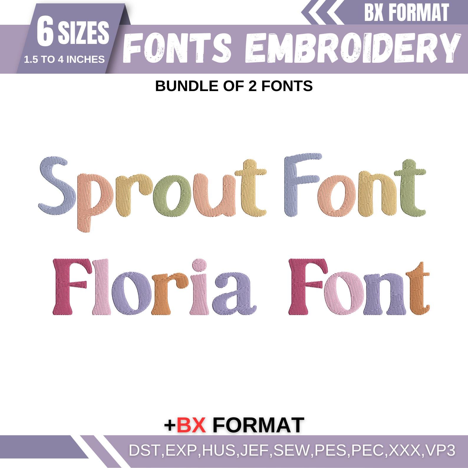 BX Block Machine Embroidery Font, Monogram Script Alphabet, Satin Stitch Font, PES, DST, Boho Signature Font, 6 Sizes, Instant Download