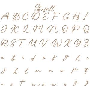 BX Cursive Machine Embroidery Font, Monogram Script Alphabet, Satin ...