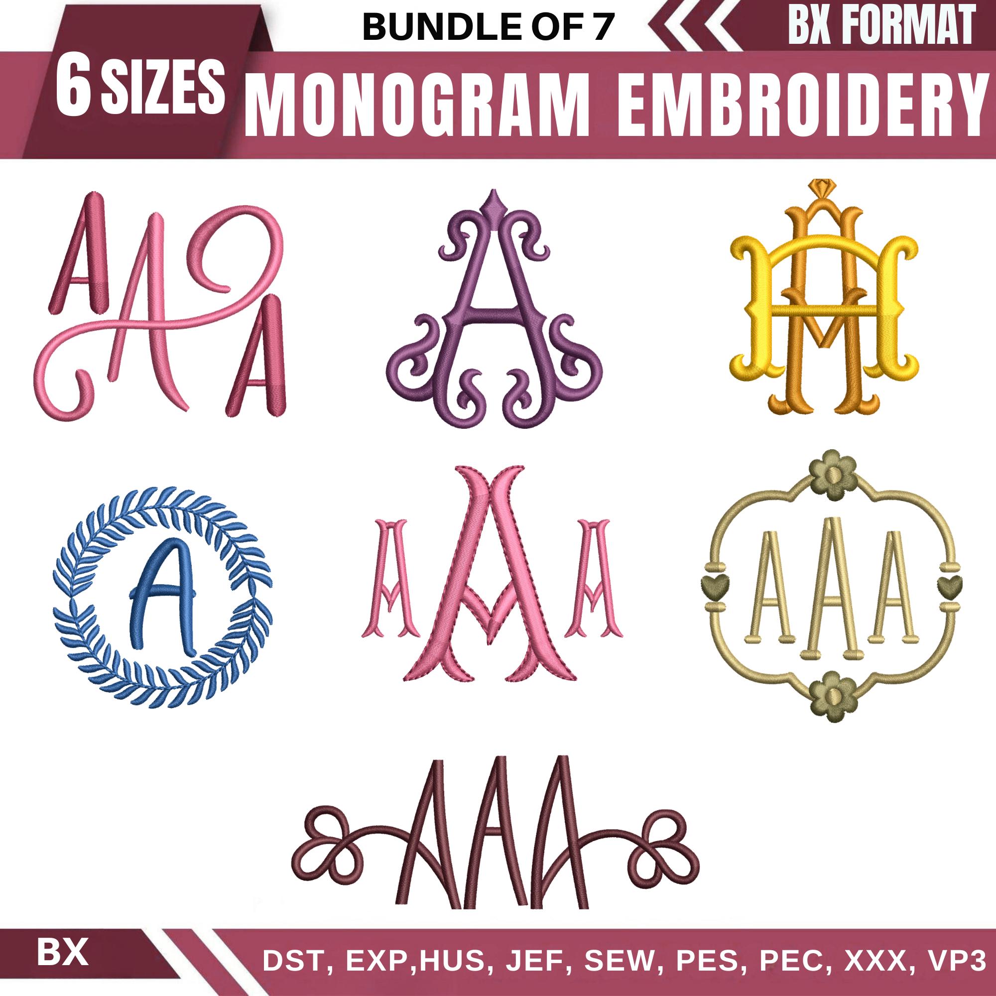 BX Monogram Embroidery Designs, Fishtail Monogram Machine