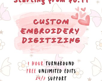 Digitalización de bordados personalizados, digitalización de logotipos, digitalización de imágenes, digitalización de bordados, diseño de bordado personalizado, digitalización de regalos personalizados