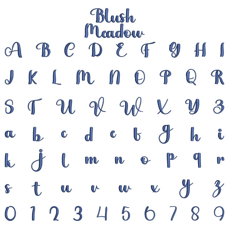 Deep Cursive BX Cursive Machine Embroidery Font, Monogram Script Alphabet, Satin ...