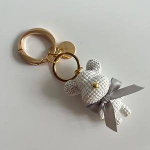 Cute Bear Bag Charm, Keychain, Handbag Accessory, Unique Purse Charm