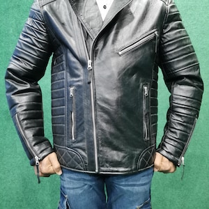 Men’s Slim Fit Leather Jacket | Biker & Bomber Style Genuine Leather Jacket | Stylish Party Wear.