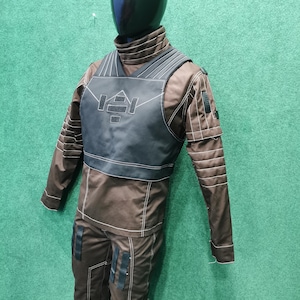 Mandalorien inspiré du cosplay de Star Wars | Costume de Boba Fett Premium Costume de vol de science-fiction Costume Beskar | Tenue de chasseur de primes pour adultes.