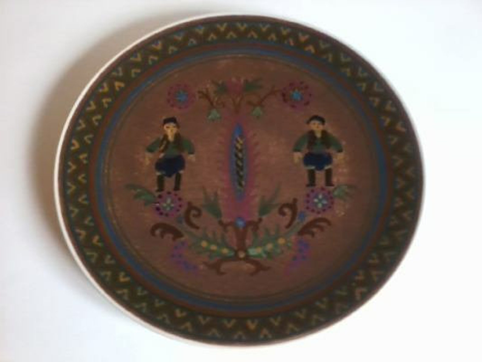 Vintage Hand Painted KERAMIKOS Athens Greece Folk Art Pottery Etsy UK