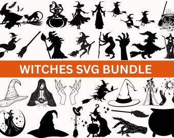 Halloween Witch Svg,Witch Svg Bundle,Celestial Boho SVG Bundle,Witch Clipart,Witch Silhouette,Witch Cut Files For Cricut,Instant Download