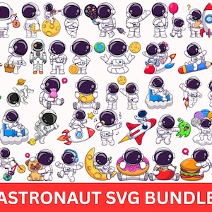 Ensemble Svg astronaute|Svg espace|Svg système solaire| Univers Svg|Cliparts espace|Planète Svg| Svg de fusée scientifique | Fusée spatiale astronaute pour enfants |