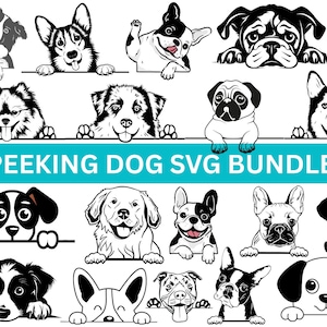Peeking Dogs SVG Bundle File|Peeking Dog SVG|Breeds clipart|Peeking Dog Svg Files For Cricut|Puppy Face Svg|Dog Lovers svg|Commercial Use