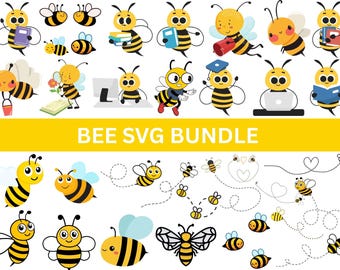 Bee Svg Bundle,Bee Cut Files,Bee Clipart,Queen Bee Svg,Cute Bee Svg,Bee books svg,Bee Svg Files For Cricut,Honey Bee Svg,Instant Download