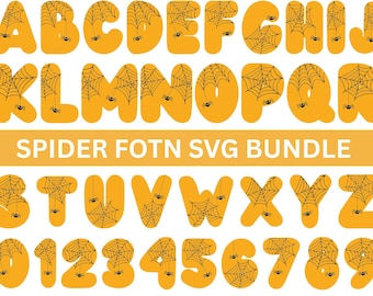 Halloween lettres Svg, Svg polices araignée, Spider Alphabet SVG, police toile d'araignée, Svg lettres araignée, fichiers SVG pour Cricut, toile d'araignée SVG