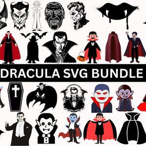 Halloween Drácula SVG/Drácula SVG/Escena de terror SVG/Drácula cortado con láser/Vampiro PNG/Drácula sublimado/Clipart de vampiro/Halloween SVG/AI/EPS