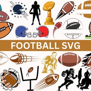 Football SVG Bundle: Sports Clipart for Cricut & Silhouette (Instant Download