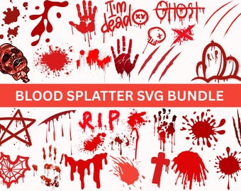 Blood Splatter Svg Bundle|Blood Drip SVG|Dripping Blood SVG|Realistic Blood PNG|Halloween svg Bundle|Splat Svg File for Cricut |Bloodclipart