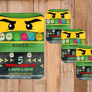 Convite de aniversário ninja editável, aniversariante de karatê, convites para festa de aniversário ninja, download instantâneo, modelo de convite de aniversário infantil tartarugas