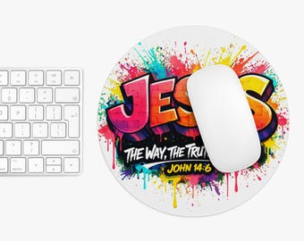 Jesus graffiti mouse pad | The Way The Truth The Life, John 14:6