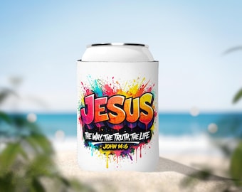 Jesus Graffiti Can Cooler | The Way The Truth The Life, John 14:6