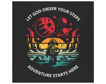 Let God Order Your Steps Astronaut Car Magnets | Space Adventure Decal