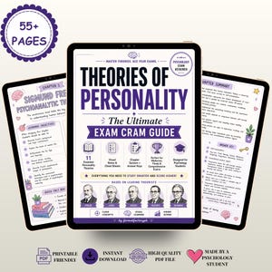 Guide till psykologexamen: Studieanteckningar om personlighetsteorier (PDF-nedladdning)