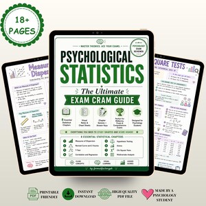Guida intensiva per la preparazione all'esame di psicologia: Appunti di statistica psicologica (scaricabile in PDF)