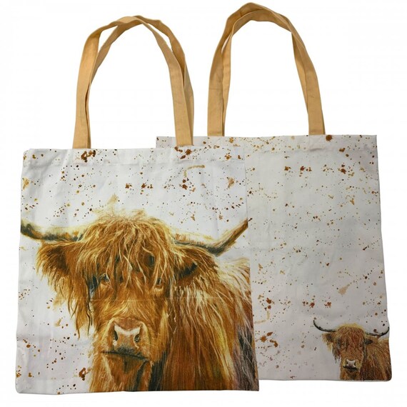 Betsy Highland Cow Organic Tote Bag Bree Merryn Etsy UK