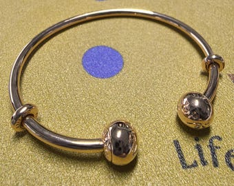 正規品 PANDORA シグネチャー ローズゴールド CZ オープンバングル 