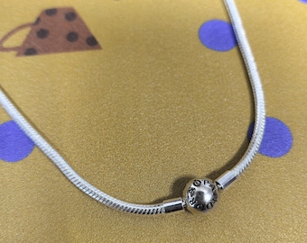 Must-Have Necklace, Pandora silver chain necklace, simple classic charm necklace