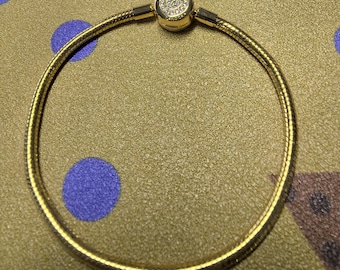 Pandora Armband Silber, S925 Silber Schlangenkette Armband, Padlock Armband, Charm Armband