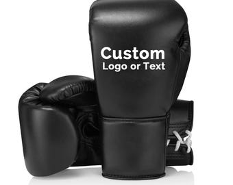 Customized Lace-Up Boxing Gloves – Adult, Youth & Kids | Personalized with Your Name or Logo