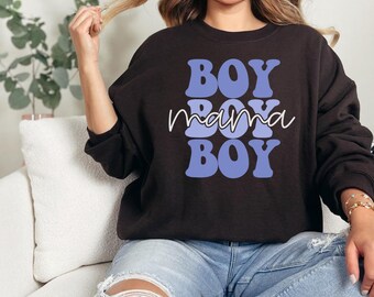男の子ママ スウェットシャツ、ブルーママ スウェットシャツ、ママライフギフト スウェットシャツ、女の子ママ スウェットシャツ、かわいいママ スウェットシャツ、母の日ギフト、R005