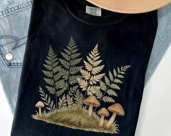 Fern T-Shirt, Boho Cottagecore Floral Shirt, Botanical Flowers Shirt, Fern Plant T-Shirt, Nature Lover Gift Unisex Shirt, V714