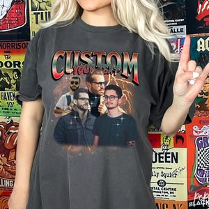 Custom Graphic Photo Vintage Washed Shirt, Family Bootleg Graphic Shirt, Personalize Bootleg, Bachelor Party, Graduation Gift Idea, V310