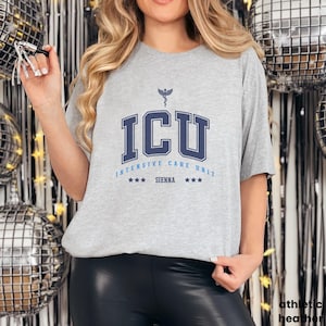 T-shirt de soins intensifs, t-shirt d'infirmières de soins intensifs, cadeau d'infirmière, vêtements d'unité de soins intensifs, t-shirt professionnel de la santé, chemise de soins intensifs personnalisée, t-shirt cadeau d'infirmière, B072