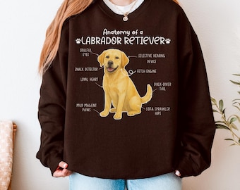 Anatomie des Labrador Retriever Sweatshirt, Hunde-Liebhaber-Geschenk, Labrador Mama Papa Shirt, Hunde-Shirt, Haustier-T-Shirt, Hundeanatomie-Humor-T-Shirt, S136