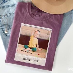 Personalized Photo 30th Birthday Shirt, Custom Photo and Year Birthday Shirt, Custom 30th 40th Birthday Gift, Vintage 1999 Shirt, V358