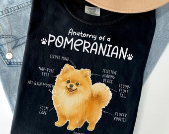 Pommeren grappige anatomie shirt, Pommeren huisdier shirt, moeder Pommeren geschenken, shirt kleine hond, shirt Pommeren, pluizig hondenshirt, V779
