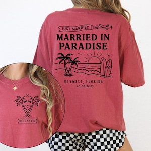 Custom Honeymoon Tshirt, Mr and Mrs Comfort Colors Shirts, Just Married Shirts, Honeymoon Club Shirts, Wifey and Hubby Couple Tee, V429