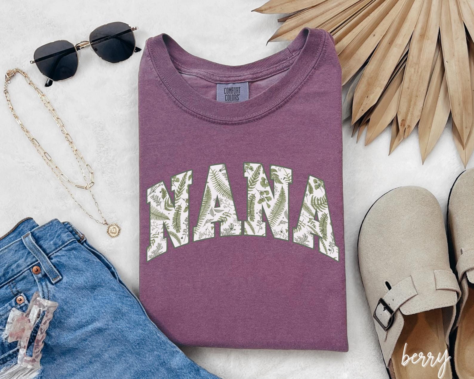 Nana Tshirt, Floral Nana Shirt Comfort Colors, Mothers Day Gift