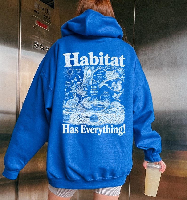 Habitat Is Everything Hoodie Animal Plant Living Place Sweatshirt habitat-is-everything-hoodie-animal-plant-living-place-sweatshirt