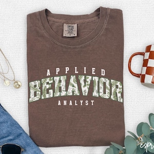ABA Therapist Shirt, Applied Behavior Analysis Tee, BCBA Gift, Tropical Green Shirt, Autism Support Tee, Behavior Analysis Apparel Tee, V081