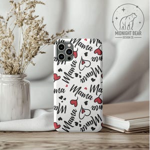 Mama Phone Case, Hearts Tough Case, Protective Cover, Mothers day gift, Gift for Her, Personalized Phone case, iPhone, Samsung, Mother gifts