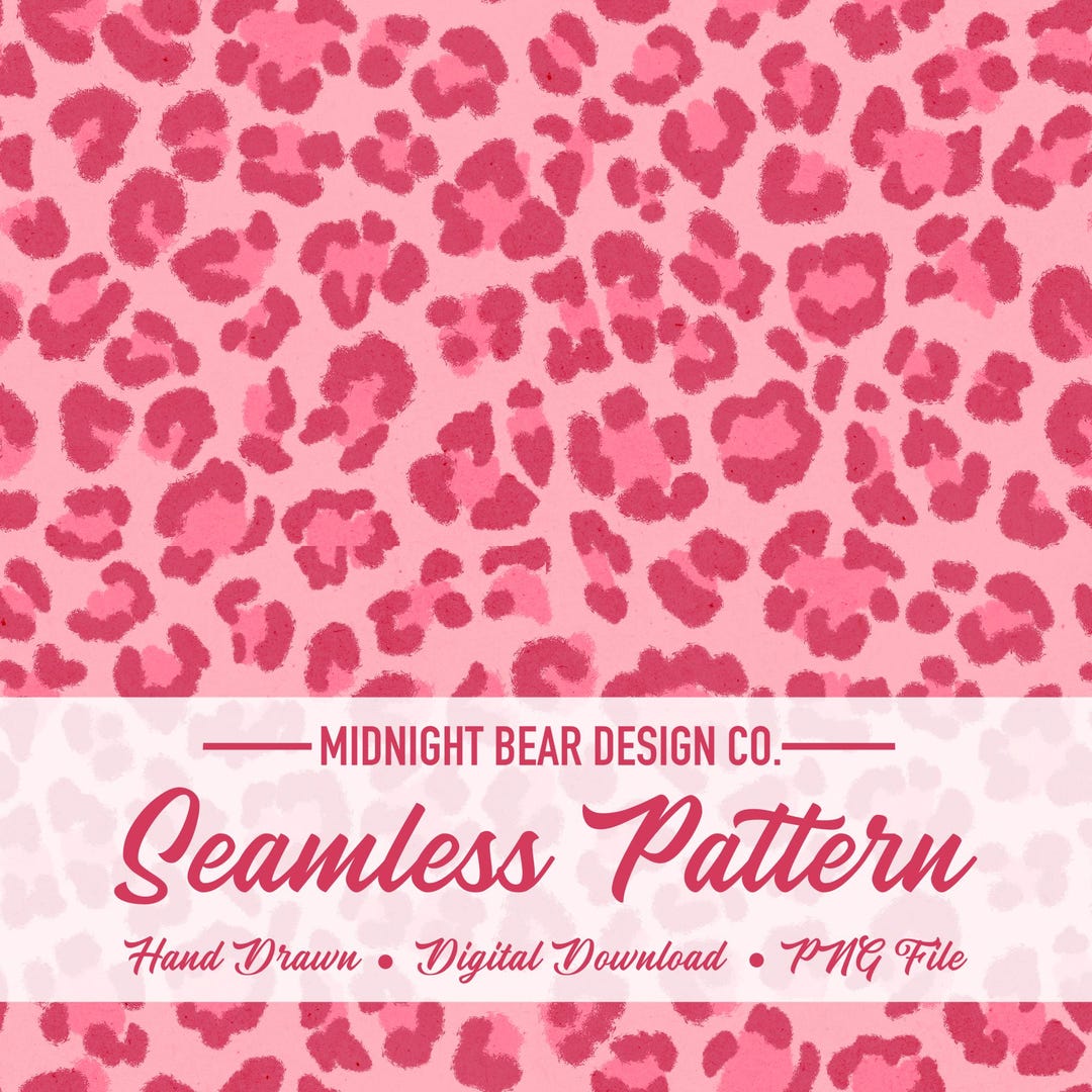 Pink Leopard Print Seamless Pattern | Hot Pink Animal Print Digital ...